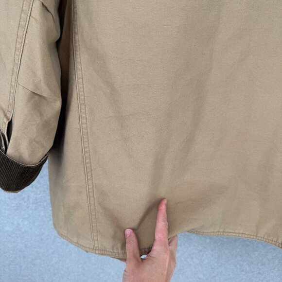 Orvis Mens Classic Barn Canvas Field Coat Jacket Size XXL Tan Chore Quilted Line - Picture 11 of 16